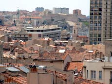 vue de la terrasse : le vieux port