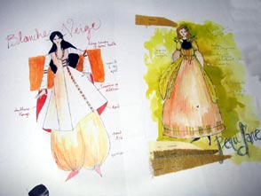 costumes pour Blanche Neige et Peau d'Ane