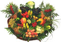 fruits en bouquet dans corbeille
