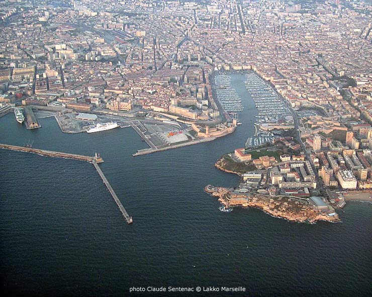 vue arienne de Marseille